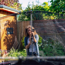 Plum Space Zone II Evolution Springsafe Trampoline and enclosure hight adjustment.