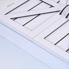 Strikeworth Premium Bristle Dartboard White Cabinet.