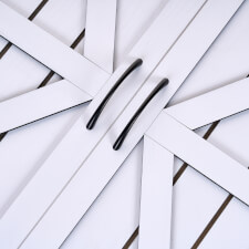 Strikeworth Premium Bristle Dartboard White Cabinet.