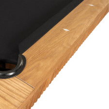 The Presidential Billiards Washington pool table diamond rails.