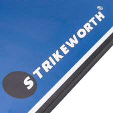 The Strikeworth Cornhole brand close up.