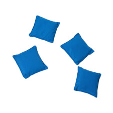 The Strikeworth Cornhole blue bags.