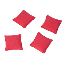 The Strikeworth Cornhole red bags.