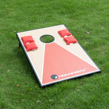 The red Strikeworth Cornhole.