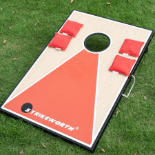 The red Strikeworth Cornhole.
