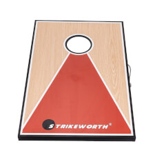The red Strikeworth Cornhole.