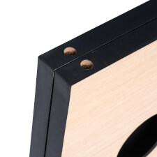 The Strikeworth Cornhole screw detail.