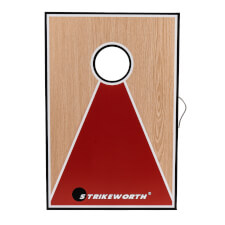 The red Strikeworth Cornhole.