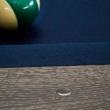 The Brunswick Brescia slate bed pool table detail.