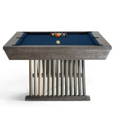 The Brunswick Brescia slate bed pool table front.