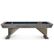 The Brunswick Brescia slate bed pool table side.