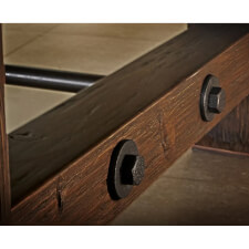 The Brunswick Canton slate bed pool table foot.