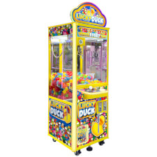 The Lucky Duck Arcade Crane Machine with Control Panel.