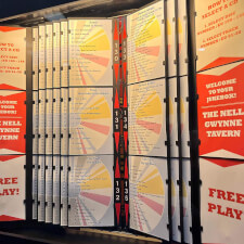 The Remix-50 CD wall-mounted jukebox music labels.