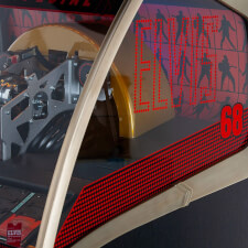 The Sound Leisure Elvis Presley 68 Comeback Vinyl Jukebox cabinet.