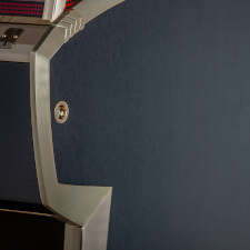 The Sound Leisure Elvis Presley 68 Comeback Vinyl Jukebox cabinet.