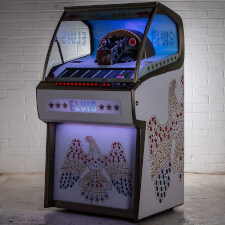 Sound Leisure Elvis Presley Vinyl Aloha jukebox low lights.