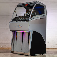 Sound Leisure Streamliner Rocket Vinyl Jukebox.
