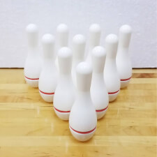 The Sun-Glo Shuffleboard Bowling pins.