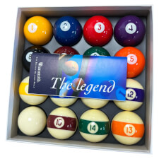 The Continental 50.8mm Spots & Stripes Pool Ball Set by Aramith.