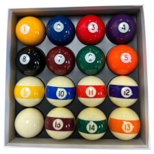 The Continental 50.8mm Spots & Stripes Pool Ball Set by Aramith.
