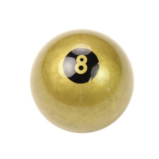 The Aramith Fun 2 1/4'' Golden 8 Ball.