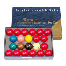 The Aramith STC Pro Cup 1G Snooker Balls set.