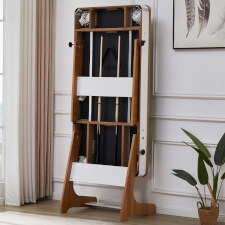 The Streamline in White showing accessory storage when folded.