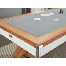 The Twist pool table in White showing card table.