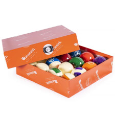 The Aramith Continental 2''¼ (57.2mm) pool ball set.