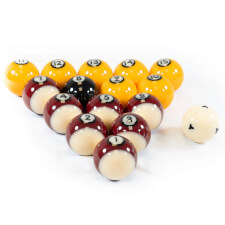 The Ultimate Pool Pro 15 Dynaspheres Spots & Stripes Pool Ball Set.
