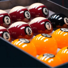 The Ultimate Pool Pro 15 Dynaspheres Spots & Stripes Pool Ball Set.
