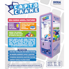 Capto Crane Bonus Wheel Arcade Machine Brochure.