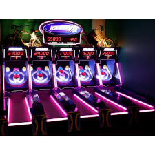The Ice Ball FX Arcade Alley Bowler installed in a games room.