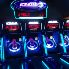 The Ice Ball FX Arcade Alley Bowler installed in a games room.