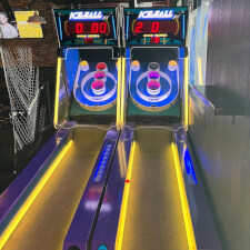 The Ice Ball FX Arcade Alley Bowler installed in a games room.