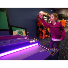 The Ice Ball FX Arcade Alley Bowler installed in a games room.