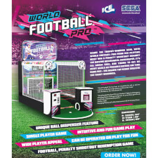 The World Football Pro Arcade Machine brochure.