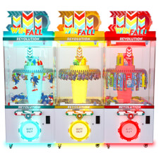 The Win Fall Revolution Single Player Arcades in three colours.