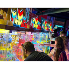 The Win Fall Revolution Single Player Arcade Machine installed in a games room.