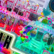 The Win Fall Revolution 4 Player Mini Arcade Machine close up.