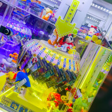 The Win Fall Revolution 4 Player Mini Arcade Machine close up.