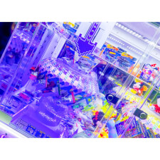 The Win Fall Revolution 4 Player Mini Arcade Machine close up.