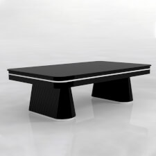 The Fryda Slate Bed Pool Table in Matte Black with top.