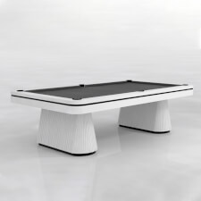 The Fryda Slate Bed Pool Table in Matte White.