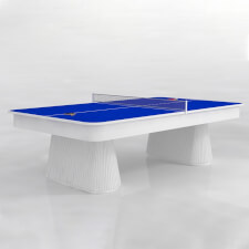 The Fryda Slate Bed Pool Table converted in tennis table.