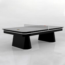 The Fryda Slate Bed Pool Table converted in tennis table.