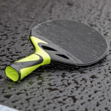 The Tacteo 50 Table Tennis Bat Lime colour.