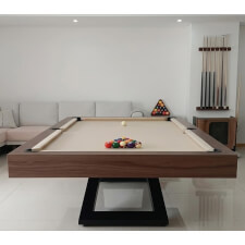 The Bis Slate Bed Pool Table in Walnut finish.