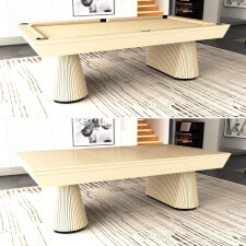 The Fryda Slate Bed Pool Table in Ral colour with top and without.